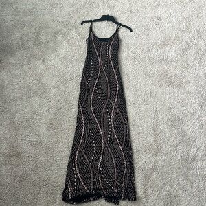 black and pink prom/formal dress